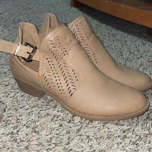 Light tan booties